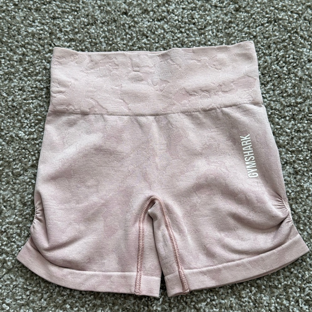 Gymshark Pink Camo Shorts XS NWOT